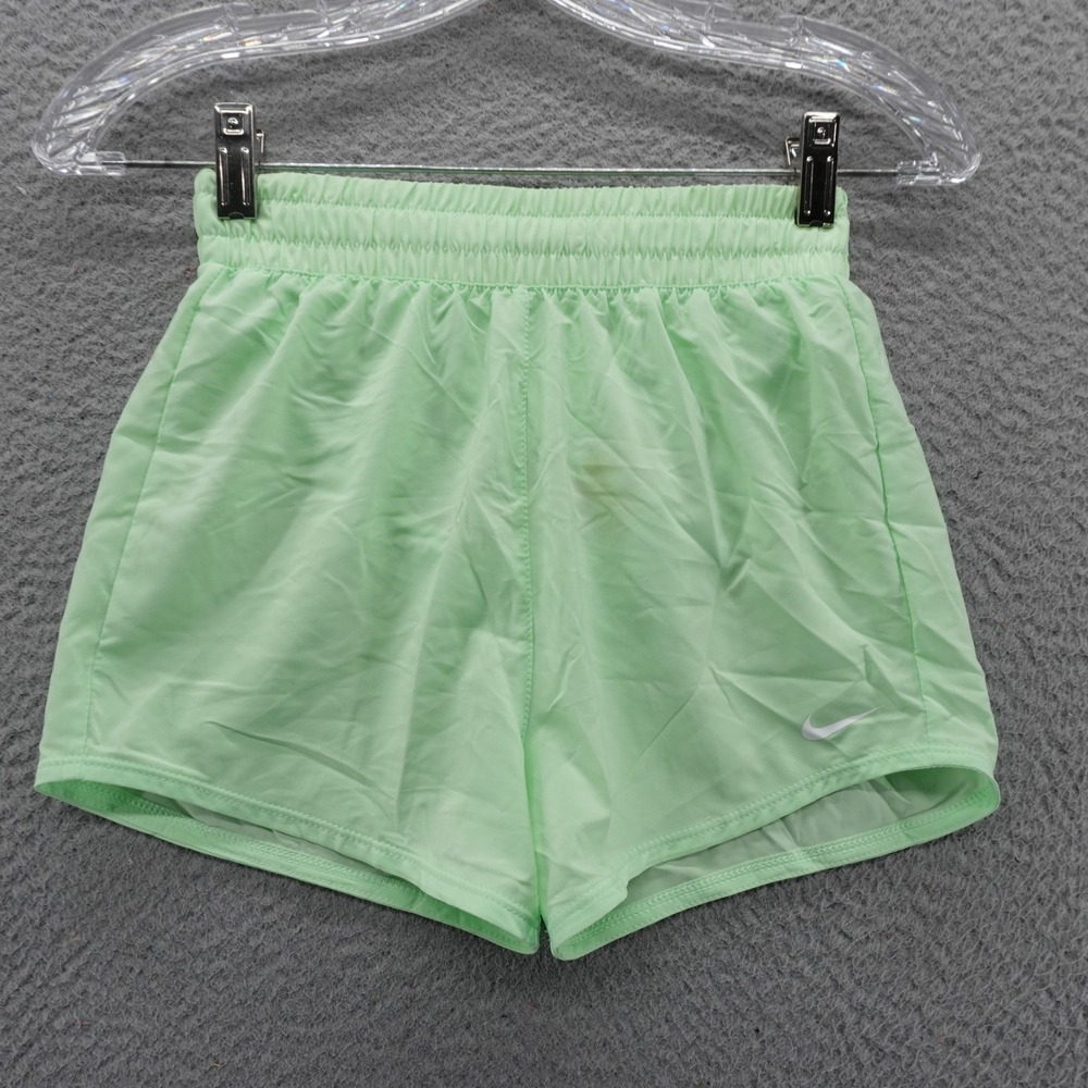 Nike One Kids Girls Training Shorts Enamel Green Dri-FIT Loose Fit NEW